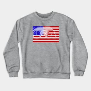 USA 3D Flag Crewneck Sweatshirt